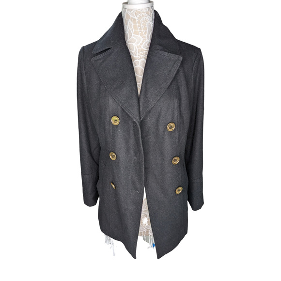 Michael Kors Black Peacoat 8 - Picture 2 of 10